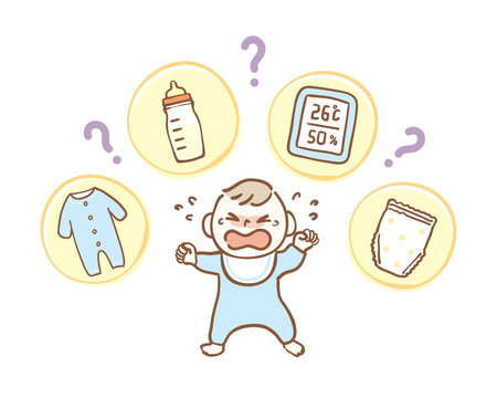 I don't know what causes my baby to cryのイラスト素材