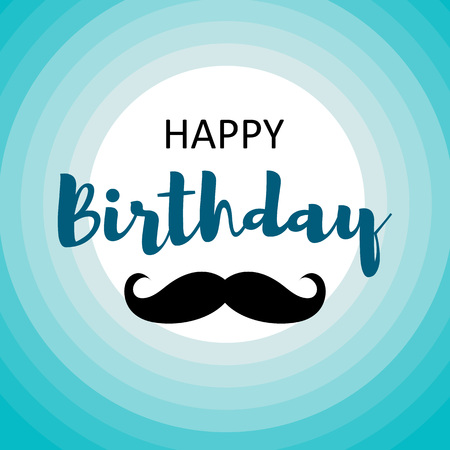 Happy birthday card for men template designのイラスト素材