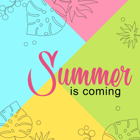 Summer is coming template designのイラスト素材