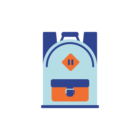 Vector Illustration. Flat backpack iconのイラスト素材