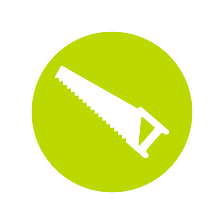 Saw vector icon silhouette. Garden watering tool, equipment in flat styleのイラスト素材