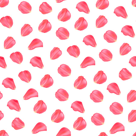 Vector Illustration. Elegance petals pattern. Seamless background with set rose petals on white backgroundのイラスト素材