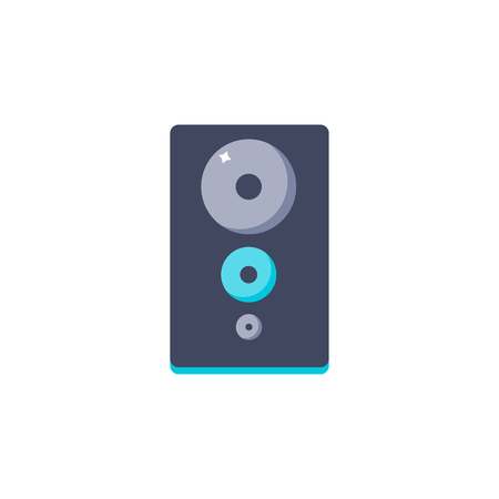 Vector Illustratio. Loudspeaker icon. Isolated music subwoofer in flat styleのイラスト素材