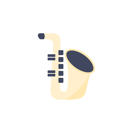 Vector Illustratio. Saxophone icon. Isolated music instrument in flat styleのイラスト素材