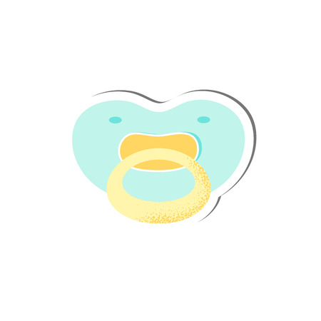 Isolated cute Baby nipple vector in cartoon icon. Nipple child symbol for childcare. Isolated icon, Simple object for baby shower card, birthday poster. Vector Illustrationのイラスト素材