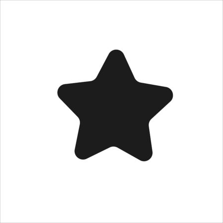 Silhouette of star. Flat style icon for logo and design. Vector Illustrationのイラスト素材