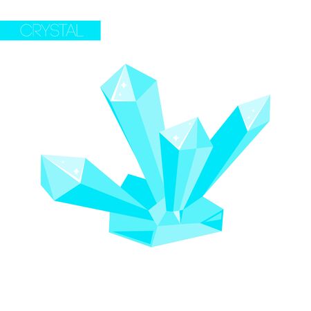 Isolated crystal, gem ice icon for magic cartoon concept.のイラスト素材