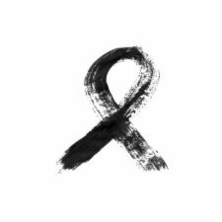 Isolated domestic violence sign ribbon on white background. Hand drawn Against, Support andd Cancer symbol. Vector Illustrationのイラスト素材