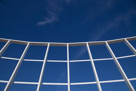 White Grid On Skyの写真素材