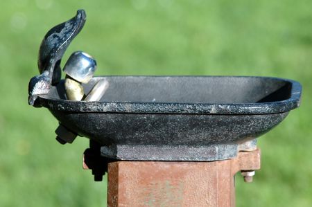 Public water fountain in a park.の写真素材