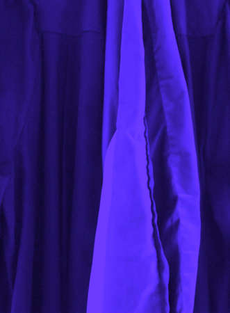 Blue silk details of a luxury fabric.の写真素材