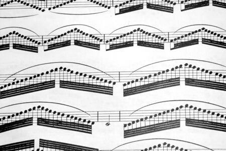 Classical sheet music for woodwind and string instruments.の写真素材