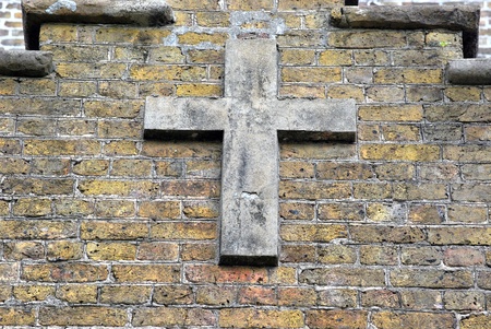Cross on a church building outside.の写真素材