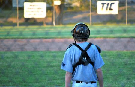 July 1, 2011:  Little league baseball game: Casper, Wy.のeditorial素材