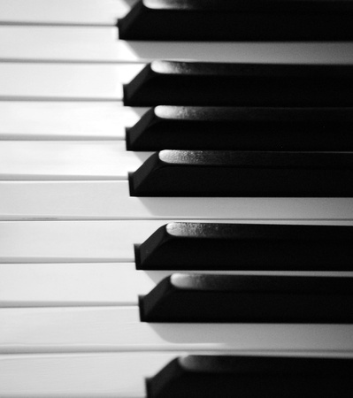 Piano keyboard displayed.の写真素材