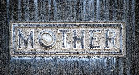 Cemetery with various graves and headstones の写真素材