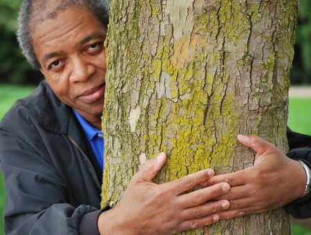 African american male expressions outside.の写真素材