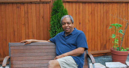 African american male, expressions outside.の写真素材