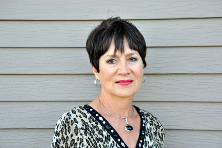 Mature female beauty expressions outside.の写真素材