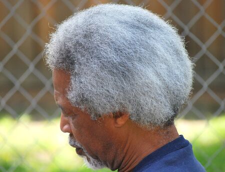 African american male expressions outside.の写真素材