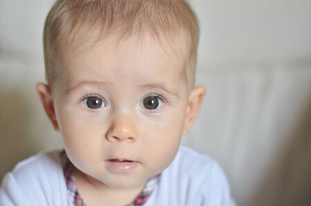 baby attentive to father's words