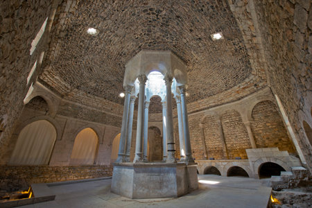 Arab baths in Girona Catalonia Spainのeditorial素材