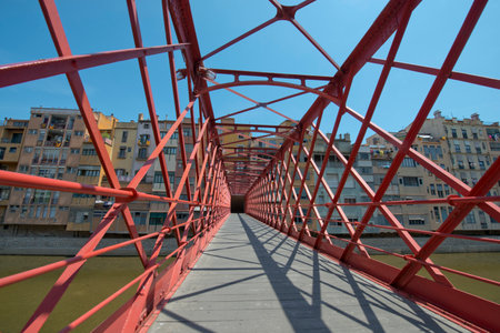 Eiffel Bridge Girona Catalonia Spainのeditorial素材