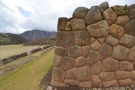 Inca ruins in Chinchero, Cuzco, Peru.の写真素材