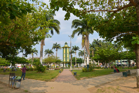 PUERTO MALDONADO, PERU - SEPTEMBER 18: Puerto Maldonado is a city in Southeastern Peru in the Amazon forest. It is the capital city of the Madre de Dios Region on September 18, 2015 in Peru.のeditorial素材