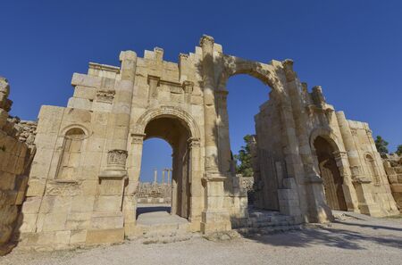 Jerash is the site of the ruins of the Greco-Roman city of Jerash, Jordanの写真素材