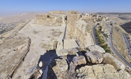 Ancient Ruins of Castle of Kerak The Crusader in Al-Karak, Jordanの写真素材