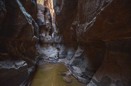 Wadi Rum desert in Jordanの写真素材
