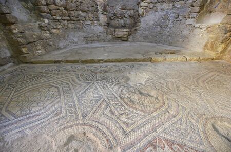 Ancien mosaic in Madaba, Jordanの写真素材