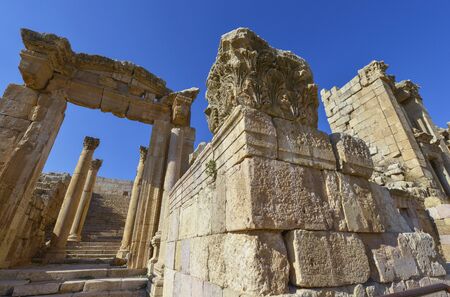 Jerash is the site of the ruins of the Greco-Roman city of Jerash, Jordanの写真素材