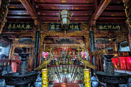 Quan Thanh Temple in Hanoi, Vietnam.のeditorial素材
