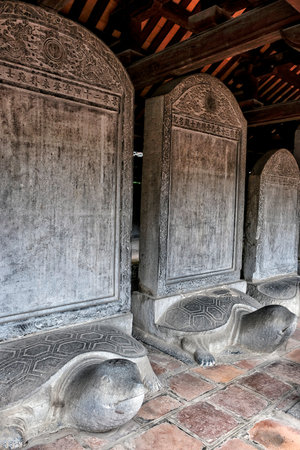 Temple of Literature in Hanoi, Vietnam.のeditorial素材