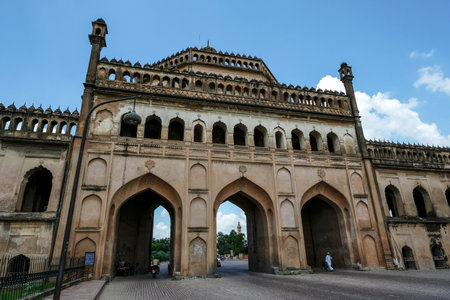 Lucknow, India - September 2020: The Rumi Darwaza is an imposing gateway which was built under the patronage of Nawab Asaf-Ud-Daula in 1784 in Lucknow on September 6, 2020 in Uttar Pradesh, India.のeditorial素材