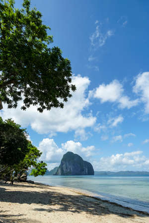 Las Cabanas beach in El Nido., Palawan, Philippines.の写真素材