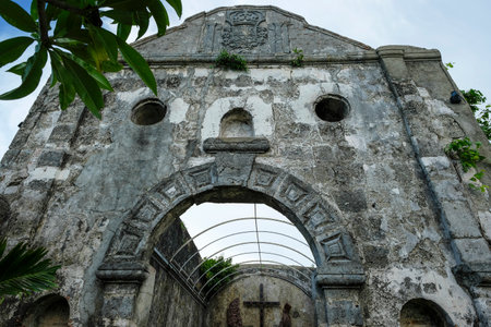 Taytay, Philippines - May 2022: Fort Santa Isabel, also known as Taytay Fort is a coastal fortification in Taytay on May 13 2022 in Palawan, Philippines.のeditorial素材
