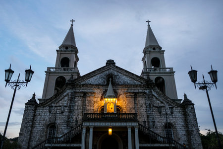 Iloilo, Philippines - June 2022: Views of the Jaro Metropolitan Cathedral in Iloilo on June 6, 2022 in Panay Island, Philippines.のeditorial素材