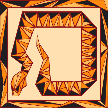sign of the Chinese horoscope stylized stained glass - snakeのイラスト素材