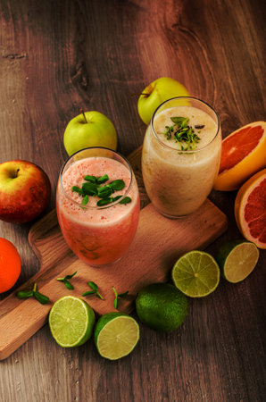 fresh organic smoothieの写真素材