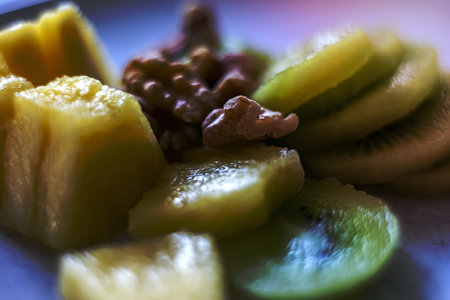 kiwi and walnutの写真素材