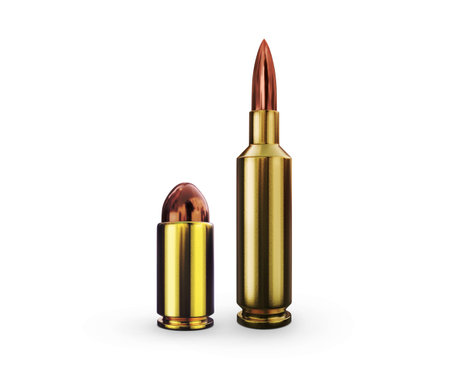 bullet on white background. 3D renderの写真素材