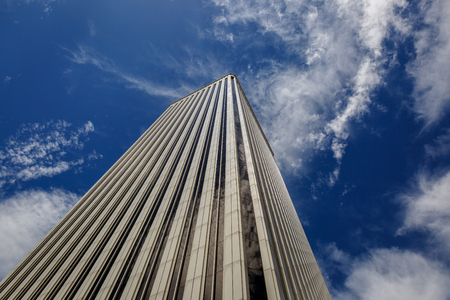 Spectacular view of a white business building, on a sunny summer dayのeditorial素材