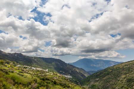 Green landscape of Sierra Nevada, south of Spain, Granadaの写真素材