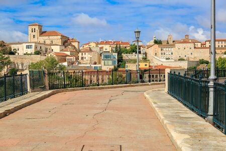 Stone bridge In Zamora on Duero river of Spain by Via de la Plataの写真素材
