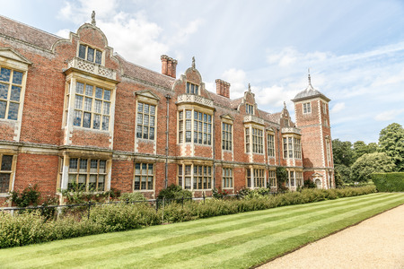 Side view of the manor house of Blickling Hall in the village of Blickling north of Aylsham in Norfolk County, England, UKのeditorial素材