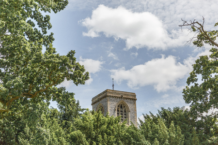 Beautiful tower in Blickling, north of Aylsham in Norfolk County, on a beautiful sunny day, United Kingdomの写真素材