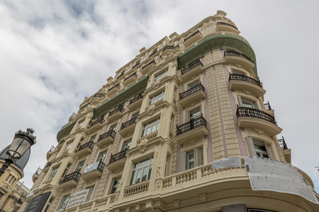 Beautiful classic traditional european architecture on the streets of the famous capital of Spain - Madridの写真素材